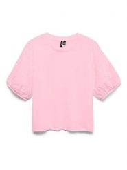 Vero Moda Bluzka w kolorze jasnoróżowym rozmiar: L. Różowe bluzki Vero Moda, l, bez wzorów, z bawełny, bez kołnierzyka, bez ramiączek. Za 65.54 zł.