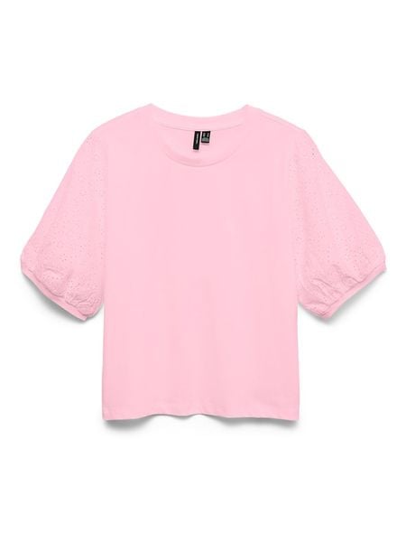 Vero Moda Bluzka w kolorze jasnoróżowym rozmiar: M. Różowe bluzki Vero Moda, m, bez wzorów, z bawełny, bez kołnierzyka, bez ramiączek. Za 79.77 zł.