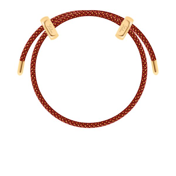 Bransoletka Liana w kolorze bordowym ze złotą nitką. Czerwone bransoletki Lilou, pozłacane. Za 149.00 zł.