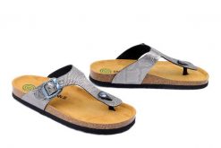 DR. BRINKMANN 700887-09 grau, klapki damskie. Szare klapki Dr. Brinkmann, bez wzorów, bez obcasa. Za 194.90 zł.