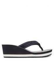Tommy Hilfiger Japonki Th Stripes Wedge Beach Sandal FW0FW08521 Niebieski. Niebieskie klapki TOMMY HILFIGER, bez wzorów, z materiału, bez obcasa. Za 159.99 zł.