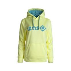 Bluza damska DUERO W V4 z regulowanym kapturem, logo i kieszenią z przodu. Żółte bluzy Izas, m, bez wzorów. W wyprzedaży za 182.57 zł.