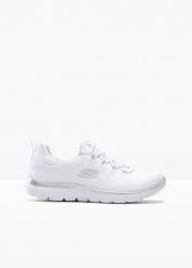 Sneakersy Skechers z pianką memory. Białe obuwie sportowe bonprix, bez zapięcia. Za 329.99 zł.
