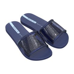 Klapki damskie Ipanema Renova. Niebieskie klapki Ipanema, bez wzorów, bez obcasa. Za 49.99 zł.