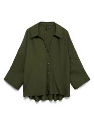 Vero Moda Bluzka w kolorze khaki rozmiar: XL. Brązowe bluzki Vero Moda, xl, bez wzorów, bez kołnierzyka, bez ramiączek. Za 149.95 zł.