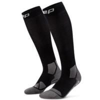 Wysokie skarpety hikingowe damskie kompresyjne z lekką amortyzacją CEP. Czarne skarpety CEP, bez wzorów, z elastanu. Za 209.00 zł.