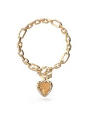 Guess Bransoletka JUBB0459 9JW Złoty. Żółte bransoletki Guess, metalowe. Za 319.99 zł.