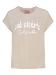 Eight2Nine Koszulka w kolorze beżowym rozmiar: S. Brązowe bluzki Eight2Nine, s, bez wzorów, z bawełny, bez kołnierzyka, bez ramiączek. Za 43.99 zł.