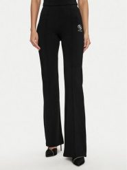 Guess Spodnie materiałowe Elea V4YB01 KCDN0 Czarny Slim Fit. Czarne spodnie materiałowe Guess, xl, z aplikacjami, z materiału. Za 269.99 zł.