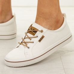 Białe trampki damskie Lee Cooper 4058. Białe trampki Lee Cooper, bez wzorów, z gumy, bez zapięcia. Za 159.00 zł.