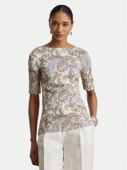 LAUREN RALPH LAUREN Bluzka Judy 200B23544001 Kolorowy Regular Fit. Bluzki Lauren Ralph Lauren, xs, bez wzorów, z bawełny, bez kołnierzyka, bez ramiączek. Za 329.99 zł.