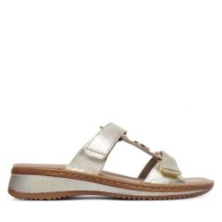 Klapki Ara. Żółte klapki Ara, bez wzorów, bez obcasa. Za 329.99 zł.