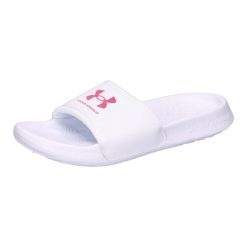 Klapki damskie Under Armour Ignite Select. Białe klapki Under Armour, bez wzorów, bez obcasa. Za 158.00 zł.