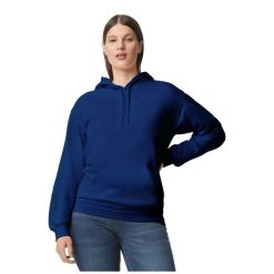 Bluza Z Kapturem Dla Dorosłych Unisex Softstyle Fleece Midweight. Fioletowe bluzy GILDAN, xl, bez wzorów, z bawełny, z kapturem. Za 157.99 zł.