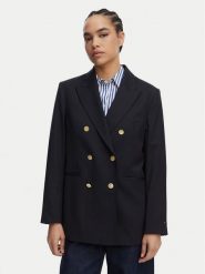 Tommy Hilfiger Marynarka WW0WW50784 Granatowy Relaxed Fit. Niebieskie marynarki i żakiety TOMMY HILFIGER, bez wzorów, z syntetyku. Za 1,399.00 zł.