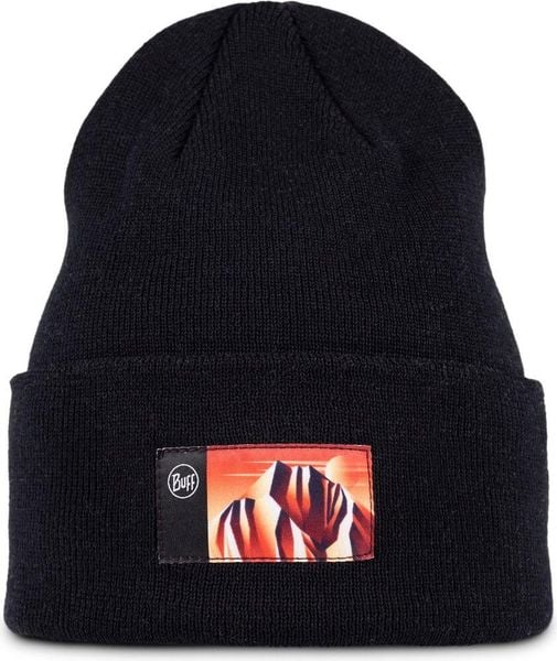 Czapka BUFF KNITTED BEANIE LILON GEM. Czarne czapki Buff, bez wzorów, z materiału. Za 90.19 zł.
