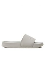 New Balance Klapki SWM200U3 Biały. Białe klapki New Balance, bez wzorów, ze skóry, bez obcasa. Za 169.99 zł.