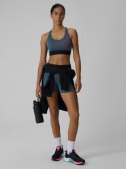 4F Legginsy krótkie treningowe damskie - multikolor L. Legginsy 4f, l, bez wzorów, z dzianiny, krótkie. Za 99.99 zł.