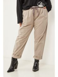 Curvy Lady Spodnie w kolorze beżowym rozmiar: 48/50. Brązowe spodnie materiałowe Curvy Lady, na co dzień, bez wzorów, z bawełny, z standardowym stanem. Za 143.99 zł.