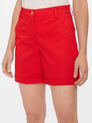 Tommy Hilfiger Szorty materiałowe WW0WW41769 Czerwony Regular Fit. Czerwone szorty TOMMY HILFIGER, bez wzorów, z bawełny. Za 299.99 zł.