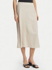 Vero Moda Spódnica midi Mymilo 10340419 Beżowy jasny Regular Fit. Brązowe spódnice Vero Moda, s, bez wzorów, ze lnu, midi. Za 179.99 zł.