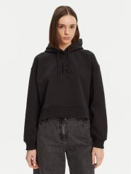 Calvin Klein Jeans Bluza J20J224718 Czarny Relaxed Fit. Czarne bluzy Calvin Klein Jeans, xl, bez wzorów, z bawełny, bez kaptura. Za 259.99 zł.