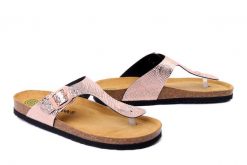 DR. BRINKMANN 700887-23 bronze, klapki japonki damskie. Żółte klapki Dr. Brinkmann, bez wzorów, bez obcasa. Za 194.90 zł.