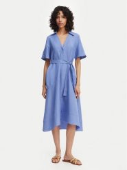 Marella Sukienka koszulowa Detto 2615221082 Niebieski Regular Fit. Niebieskie sukienki Marella, bez wzorów, z wiskozy, bez kołnierzyka, bez ramiączek, koszulowe. Za 919.99 zł.