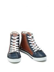 Goby Sneakersy w kolorze brązowo-niebieskim rozmiar: 39. Brązowe trampki Goby, bez wzorów, z materiału, za kostkę, bez zapięcia. Za 218.57 zł.