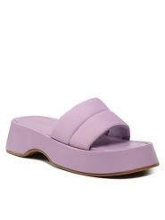 DeeZee Klapki Y8865-7A Fioletowy. Fioletowe klapki DeeZee, bez wzorów, z materiału, bez obcasa. Za 199.99 zł.