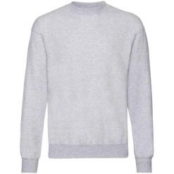 Klasyczna Bluza Rozpinana Dla Dorosłych Unisex. Białe bluzy FRUIT OF THE LOOM, m, bez wzorów, z bawełny, z kapturem. Za 79.99 zł.