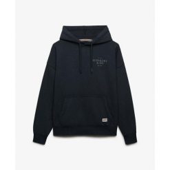 Bluza damska z kapturem Superdry Luxe Casual. Niebieskie bluzy Superdry, bez wzorów, z kapturem. Za 323.35 zł.