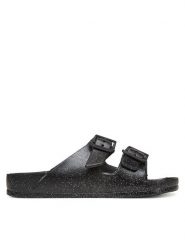 ONLY Shoes Klapki 15316873 Czarny. Czarne klapki ONLY SHOES, bez wzorów, ze skóry, bez obcasa. Za 59.99 zł.