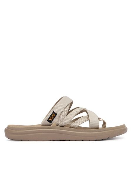 Teva Japonki Voya Zillesa 1117032 Beżowy. Brązowe klapki Teva, bez wzorów, z materiału, bez obcasa. Za 138.99 zł.