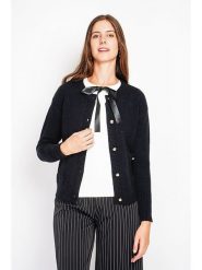 William de Faye Kardigan w kolorze czarnym rozmiar: 34. Czarne kardigany William de Faye, bez wzorów. Za 104.89 zł.