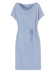 TATUUM Sukienka "Kowna" w kolorze błękitnym rozmiar: XXL. Niebieskie sukienki Tatuum, na co dzień, xxl, bez wzorów, z tkaniny, bez kołnierzyka, bez ramiączek, midi, proste. Za 164.02 zł.