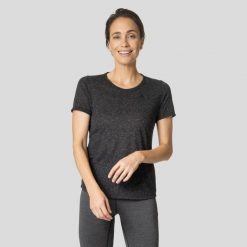Koszulka tech. damska Odlo T-shirt crew neck ACTIVE 365 LINENCO. Szare t-shirty Odlo, xs, bez wzorów, bez kołnierzyka, bez ramiączek. W wyprzedaży za 130.00 zł.