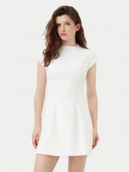 Bardot Sukienka koktajlowa 59329DB Biały Regular Fit. Białe sukienki Bardot, bez wzorów, z syntetyku, wizytowe, bez kołnierzyka, bez ramiączek. Za 339.99 zł.