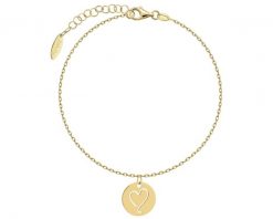 Bransoletka srebrna - serce, koło. Szare bransoletki Apart, pozłacane. Za 189.00 zł.