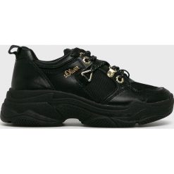 S. Oliver - Buty. Czarne obuwie sportowe S.Oliver, z materiału, bez zapięcia. Za 259.90 zł.