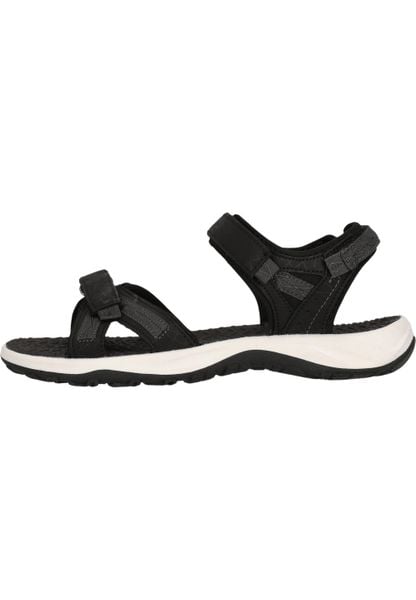 Sandały damskie Whistler Kali. Czarne sandały Whistler, bez wzorów, z materiału, eleganckie, z otwartym noskiem, bez obcasa, bez zapięcia. Za 231.50 zł.