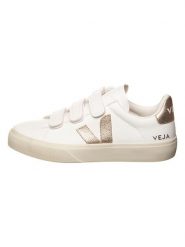 Veja Skórzane sneakersy "Recife" w kolorze złoto-białym rozmiar: 37. Białe trampki Veja, bez wzorów, bez zapięcia. Za 586.95 zł.