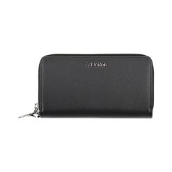 Portfel w kolorze czarnym - (S)18 x (W)10 x (G)4 cm. Czarne portfele Calvin Klein, bez wzorów, z materiału. W wyprzedaży za 269.95 zł.