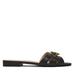 Klapki LAUREN RALPH LAUREN. Czarne klapki Lauren Ralph Lauren, bez wzorów, bez obcasa. Za 659.99 zł.