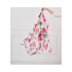 Szal kwiatowy ONE SIZE biały. Szaliki Marie Zélie. Za 137.00 zł.