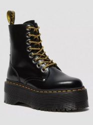 Dr. Martens Skórzane botki w kolorze czarnym rozmiar: 41. Czarne botki Dr. Martens, bez wzorów, bez obcasa, na platformie, bez zapięcia. Za 1,030.30 zł.