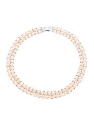 Mitzuko Naszyjnik perłowy w kolorze jasnoróżowym - dł. 40 cm rozmiar: onesize. Różowe naszyjniki Mitzuko, z perłą, srebrne. Za 434.99 zł.