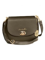 Anna Morellini Skórzana torebka "Iseppa" w kolorze khaki - 24 x 9 x 21 cm rozmiar: onesize. Brązowe torby na ramię Anna Morellini, bez wzorów, z materiału, na ramię, bez dodatków. Za 217.99 zł.