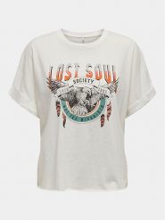 ONLY T-Shirt Lucy 15316637 Biały Regular Fit. Białe t-shirty Only, xs, bez wzorów, z bawełny, bez kołnierzyka, bez ramiączek. Za 59.99 zł.