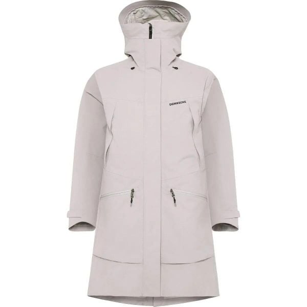 Parka dla kobiet Didriksons Ilma. Szare parki Didriksons, m, eleganckie, bez kaptura. Za 951.49 zł.